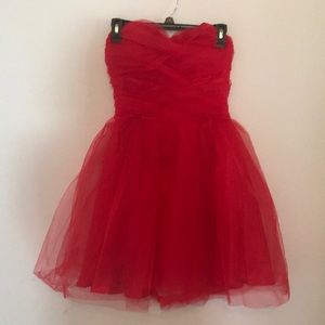 Red Tulle Homecoming Dress